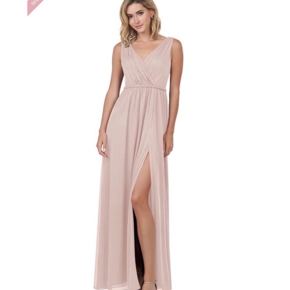 Azazie Dusty Rose maxi bridesmaids dress